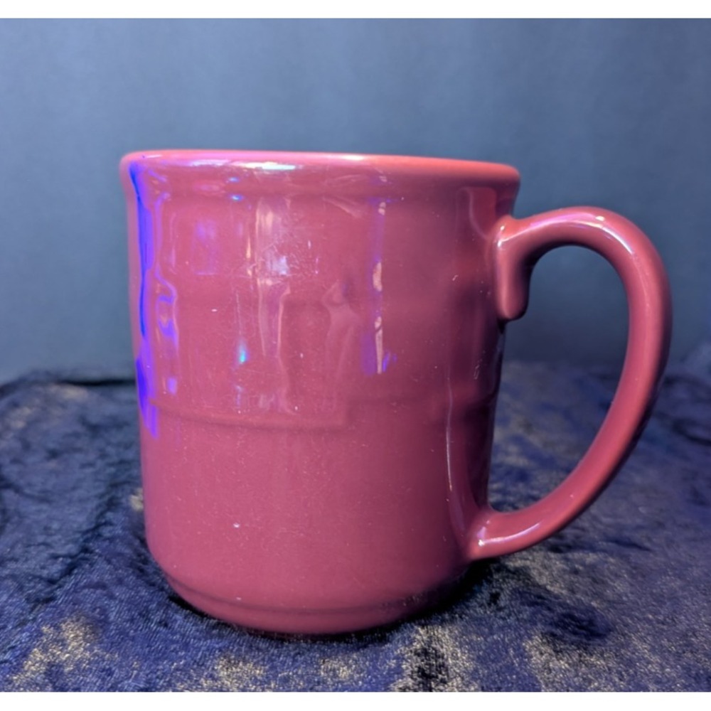 Longaberger Pottery Woven Traditions Paprika Red Coffee Mug USA Made
